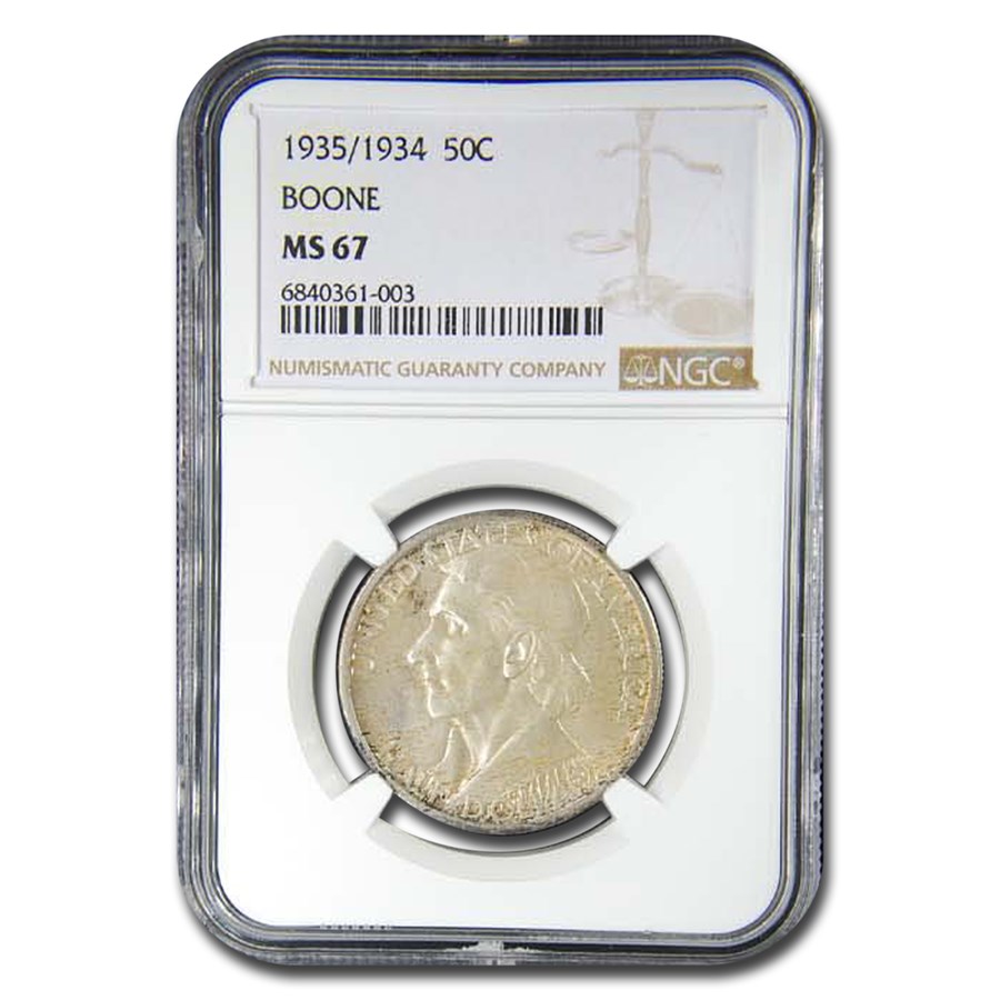 1935/1934 Daniel Boone Bicentennial Half Dollar MS-67 NGC