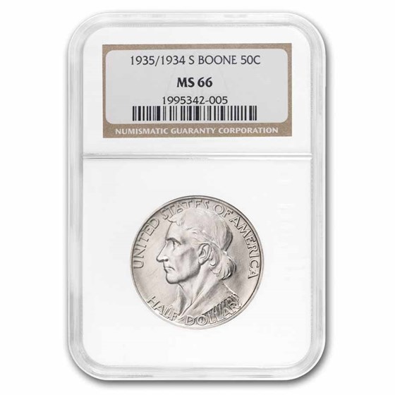 1935/34-S Boone Commemorative Half Dollar MS-66 NGC