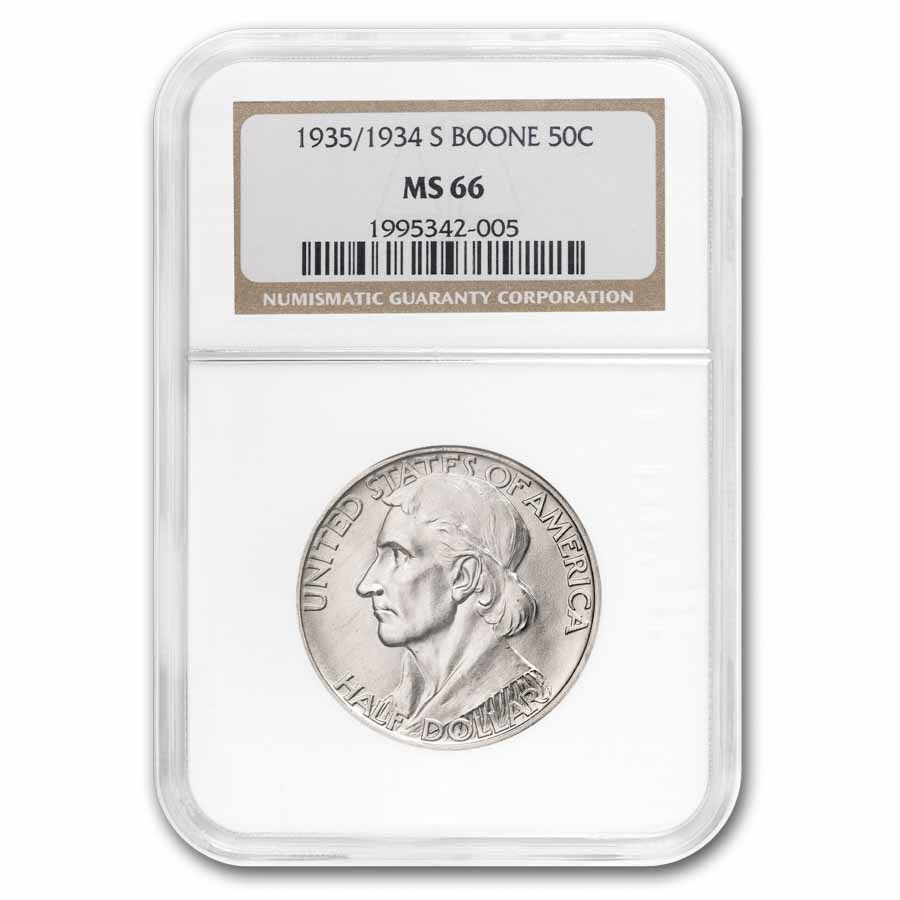 1935/34-S Boone Commemorative Half Dollar MS-66 NGC