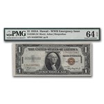 1935-A $1.00 Brown Seal Hawaii CU-64 EPQ PMG (Fr#2300)