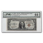 1935-A $1.00 Brown Seal Hawaii CU-64 EPQ PMG (Fr#2300)