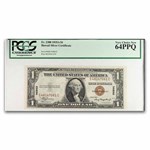 1935-A $1.00 Brown Seal Hawaii CU-64 PPQ PCGS (Fr#2300)