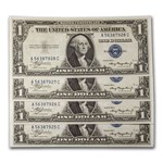 1935-A $1.00 Silver Certificate CU (Fr#1608) 4 Consecutive