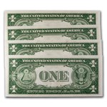 1935-A $1.00 Silver Certificate CU (Fr#1608) 4 Consecutive