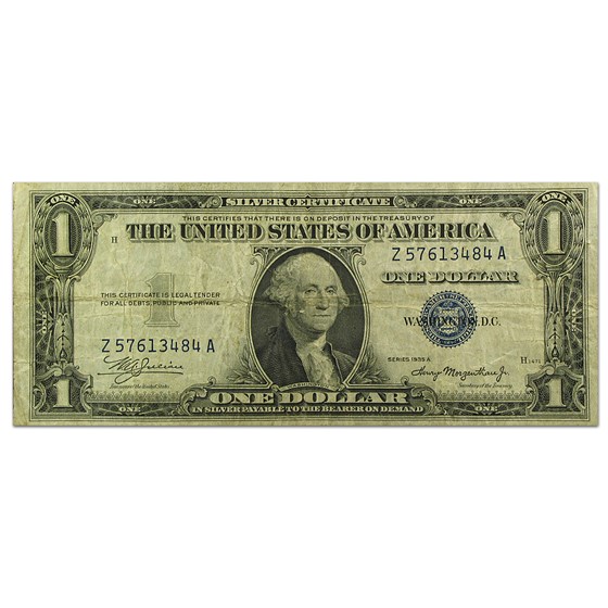 1935-A $1.00 Silver Certificate VF (Mule, X/Z-A block) 1935-A $1.00 Silver Certificate VF (Mule, X/Z-A block)