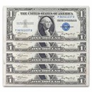 1935-A $1.00 Silver Certificate XF (Fr#1608) 14 Consecutive