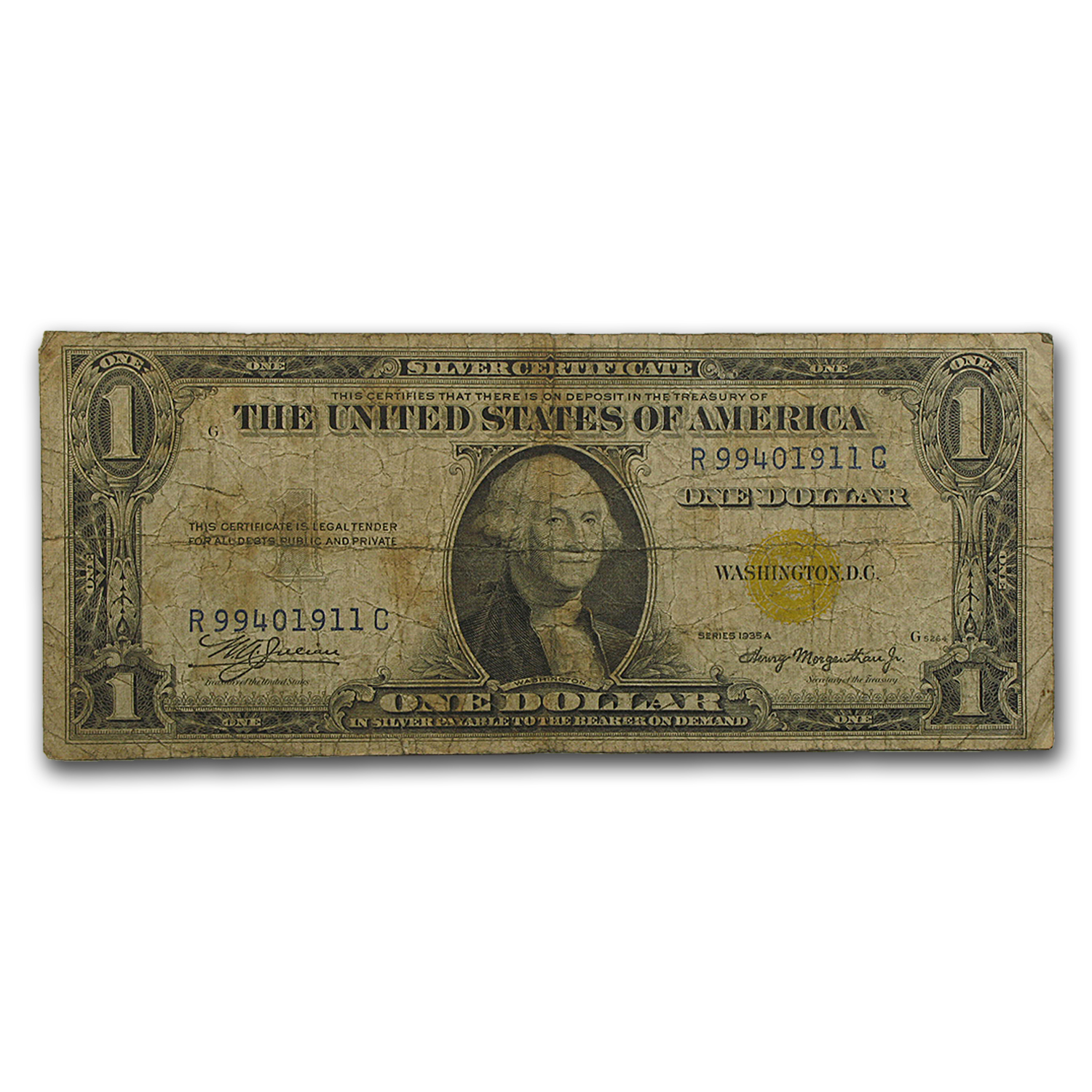 Buy 1935-A $1.00 Yellow Seal North Africa G/VG | APMEX