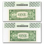 1935-A $1 Silver Cert CU-64 PPQ PCGS (Fr#1609, 1610) Exper. Set