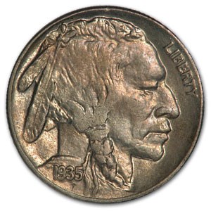 1935 Buffalo Nickel AU