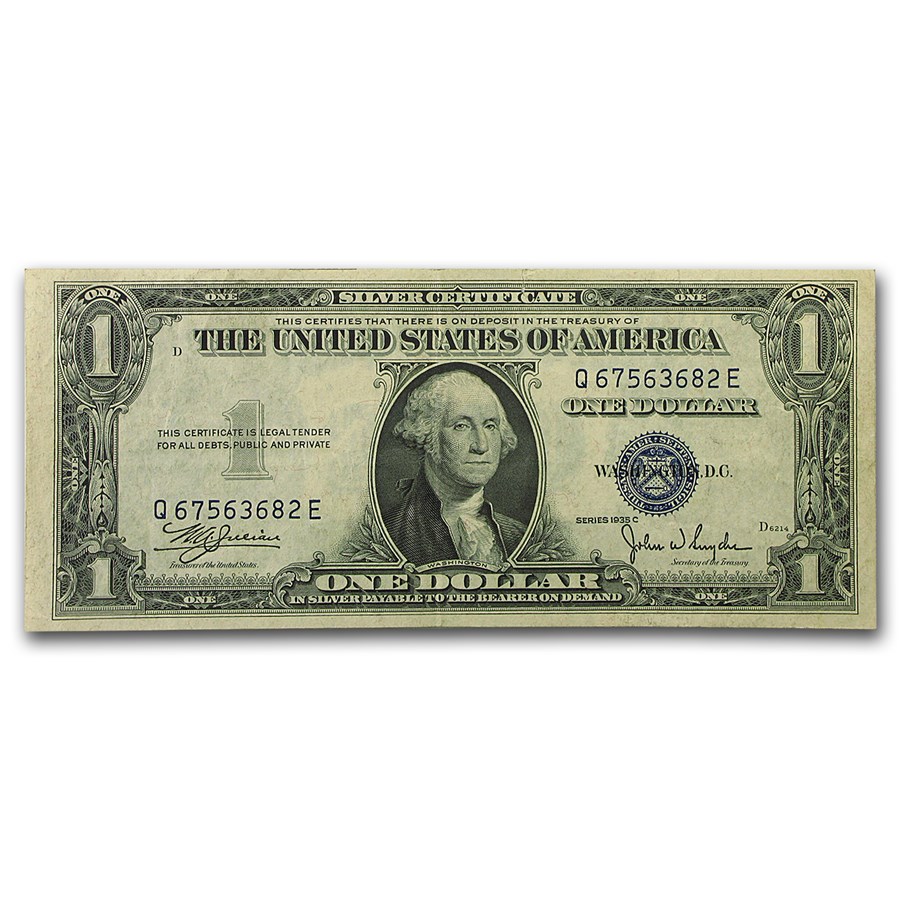 1935-C $1.00 Silver Certificate AU (Fr#1612)