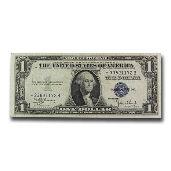 1935-C* $1.00 Silver Certificate VG/VF (Fr#1612*) 1935-C* $1.00 Silver Certificate VG/VF (Fr#1612*)