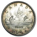 1935 Canada Silver Dollar George V AU