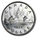 1935 Canada Silver Dollar George V BU