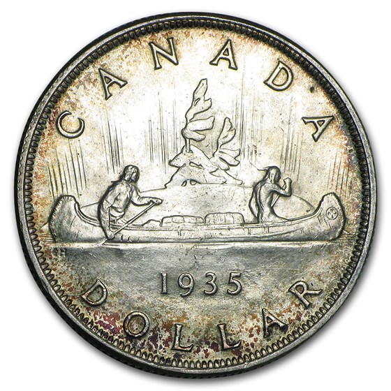 1935 Canada Silver Dollar George V XF/AU 1935 Canada Silver Dollar George V XF/AU