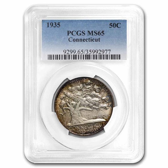 1935 Connecticut Half Dollar Commem MS-65 PCGS 1935 Connecticut Half Dollar Commem MS-65 PCGS
