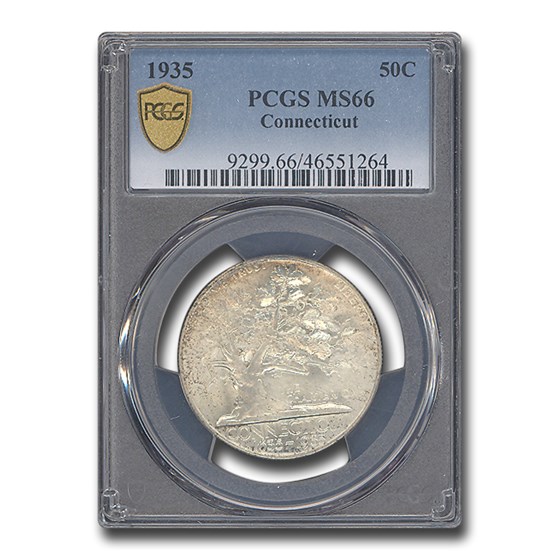 1935 Connecticut Half Dollar Commem MS-66 PCGS 1935 Connecticut Half Dollar Commem MS-66 PCGS