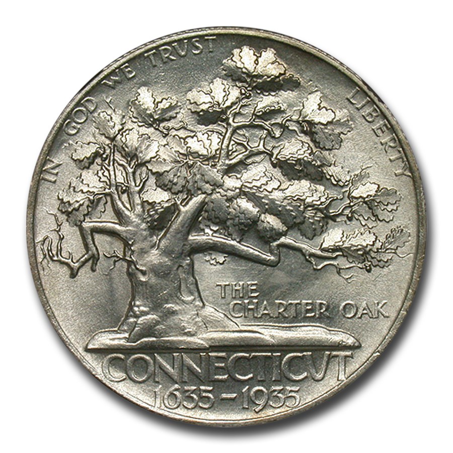 1935 Connecticut Tercentenary Half Dollar MS-64 NGC