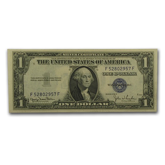 1935-D $1.00 Silver Certificate CU (Fr#1613N) Narrow Seal 1935-D $1.00 Silver Certificate CU (Fr#1613N) Narrow Seal