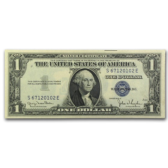 1935-D $1.00 Silver Certificate CU (Fr#1613W) Wide Seal 1935-D $1.00 Silver Certificate CU (Fr#1613W) Wide Seal
