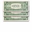 1935-D $1 Silver Cert CU (Fr#1613N) 3 Consecutive Notes
