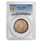 1935-D Arkansas Centennial Half Dollar Commem MS-67 PCGS