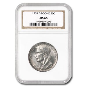1935-D Boone Half Dollar MS-65 NGC (Rotated Reverse) 1935-D Boone Half Dollar MS-65 NGC (Rotated Reverse)