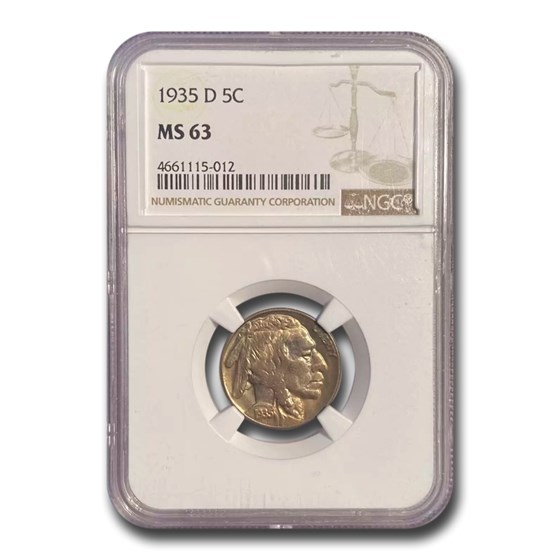 1935-D Buffalo Nickel MS-63 NGC 1935-D Buffalo Nickel MS-63 NGC