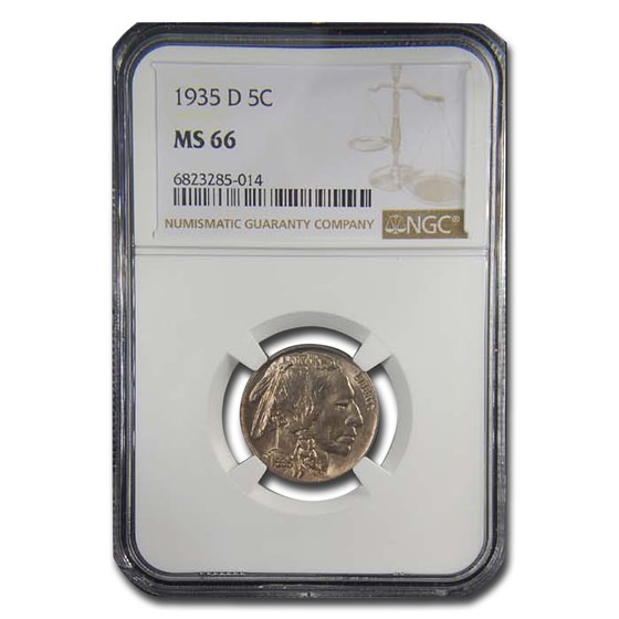 1935-D Buffalo Nickel MS-66 NGC 1935-D Buffalo Nickel MS-66 NGC