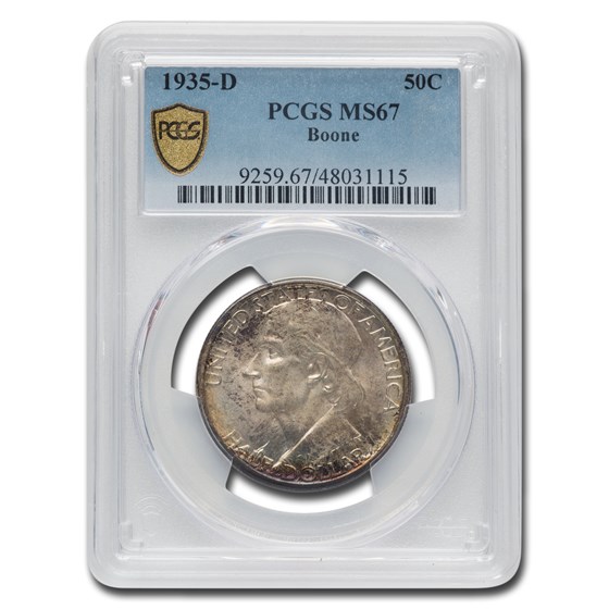 1935-D Daniel Boone Bicentennial Half Dollar MS-67 PCGS 1935-D Daniel Boone Bicentennial Half Dollar MS-67 PCGS
