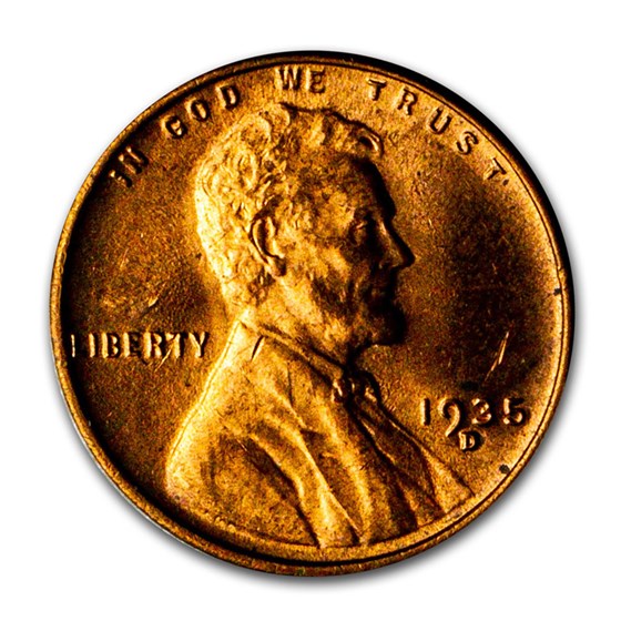 1935-D Lincoln Cent BU (Red) 1935-D Lincoln Cent BU (Red)