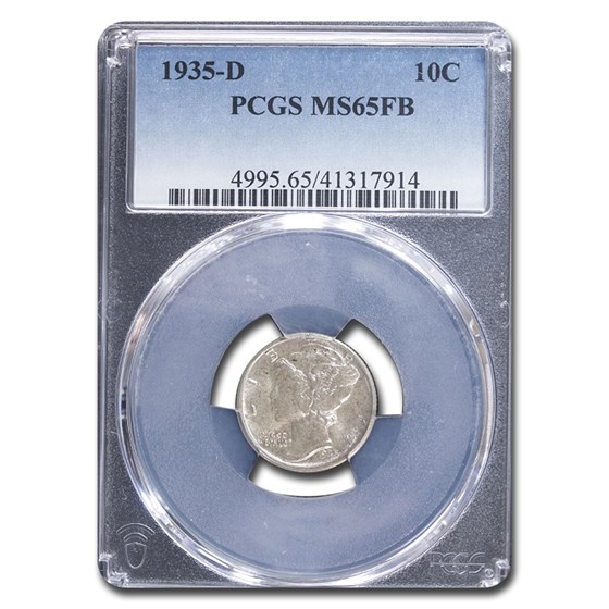 1935-D Mercury Dime MS-65 PCGS (FSB) 1935-D Mercury Dime MS-65 PCGS (FSB)
