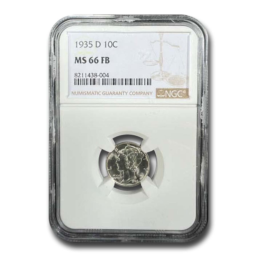 1935-D Mercury Dime MS-66 NGC (FB)