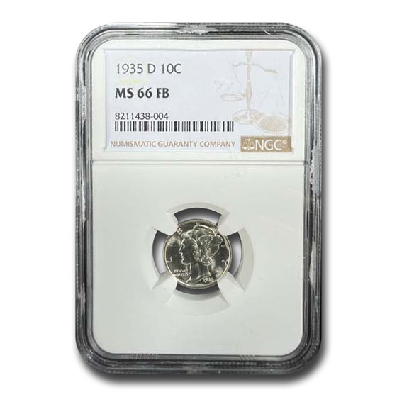 1935-D Mercury Dime MS-66 NGC (FB) 1935-D Mercury Dime MS-66 NGC (FB)