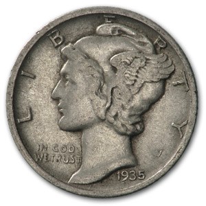 1935-D Mercury Dime XF 1935-D Mercury Dime XF