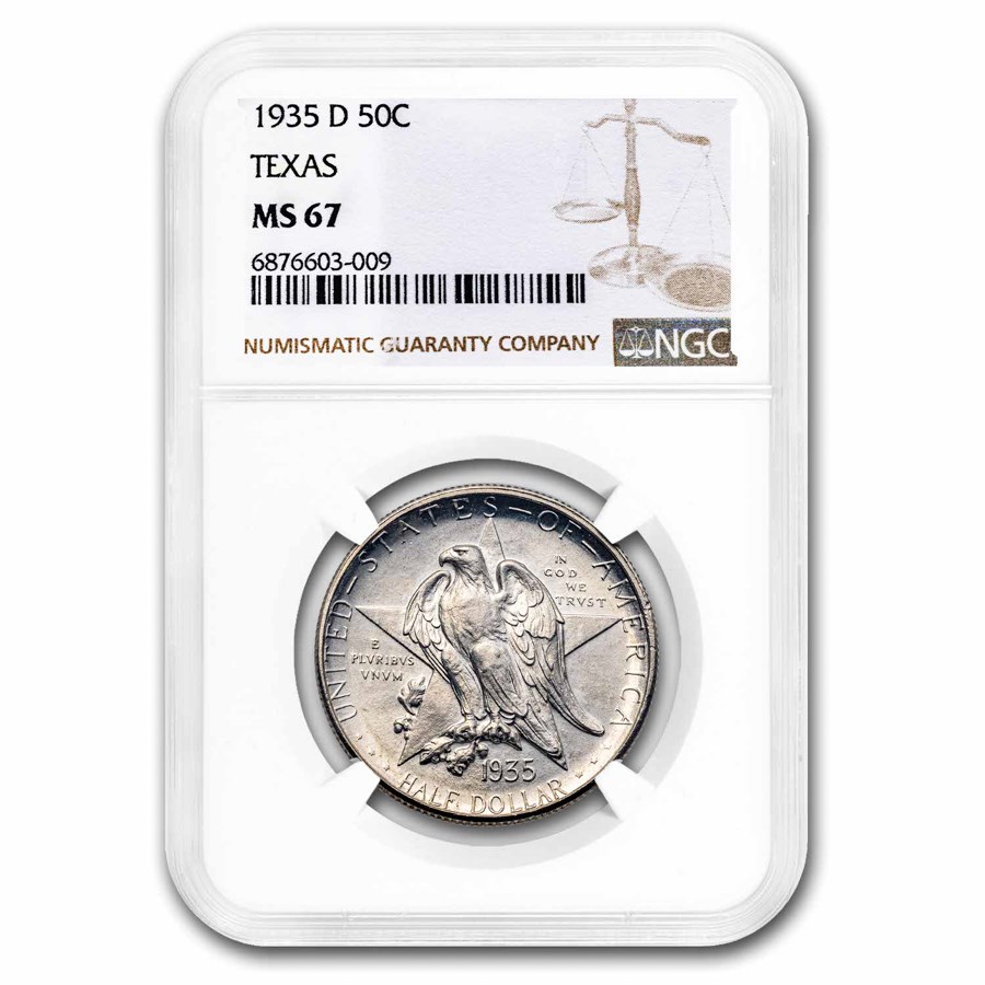 1935-D Texas Centennial Commemorative Half Dollar MS-67 NGC