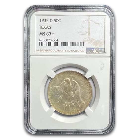 1935-D Texas Centennial Commemorative Half Dollar MS-67+ NGC