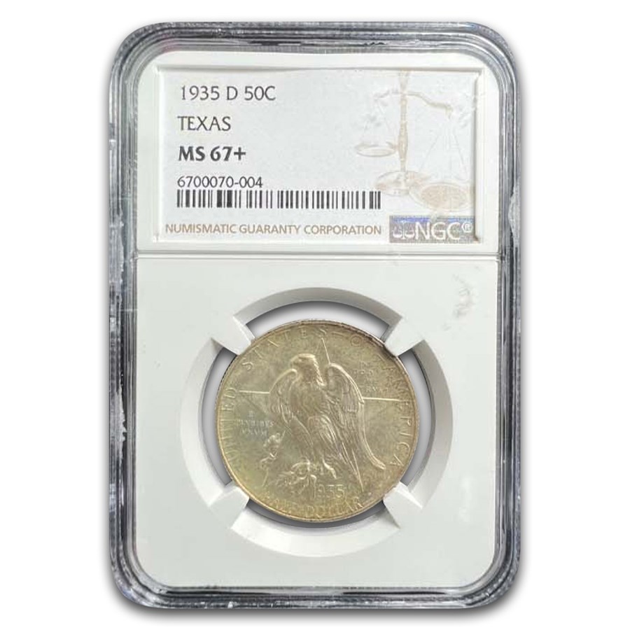 1935-D Texas Centennial Commemorative Half Dollar MS-67+ NGC