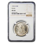 1935-D Texas Centennial Half Dollar Commem MS-68 NGC