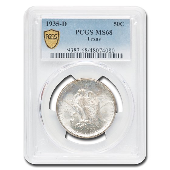 1935-D Texas Independence Centennial Half Dollar MS-68 PCGS 1935-D Texas Independence Centennial Half Dollar MS-68 PCGS