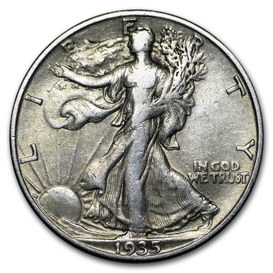 1935-D Walking Liberty Half Dollar AU
