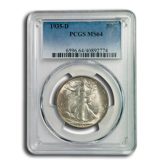 1935-D Walking Liberty Half Dollar MS-64 PCGS
