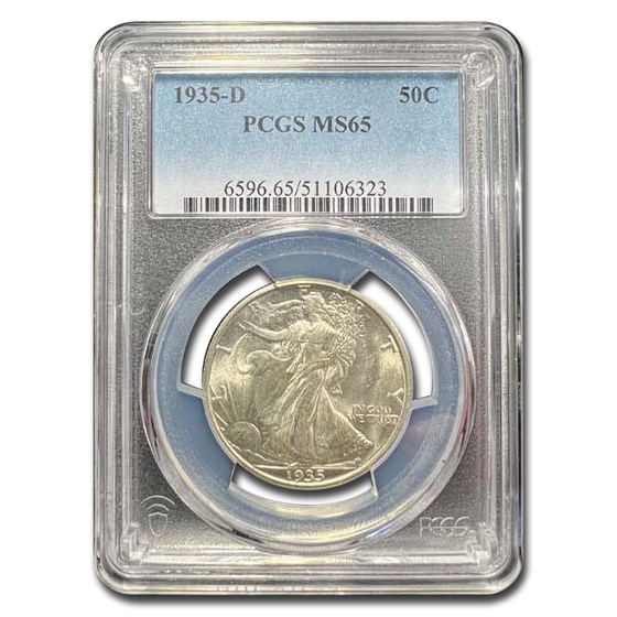 1935-D Walking Liberty Half Dollar MS-65 PCGS 1935-D Walking Liberty Half Dollar MS-65 PCGS