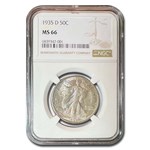 1935-D Walking Liberty Half Dollar MS-66 NGC