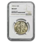 1935-D Walking Liberty Half Dollar MS-66+ NGC