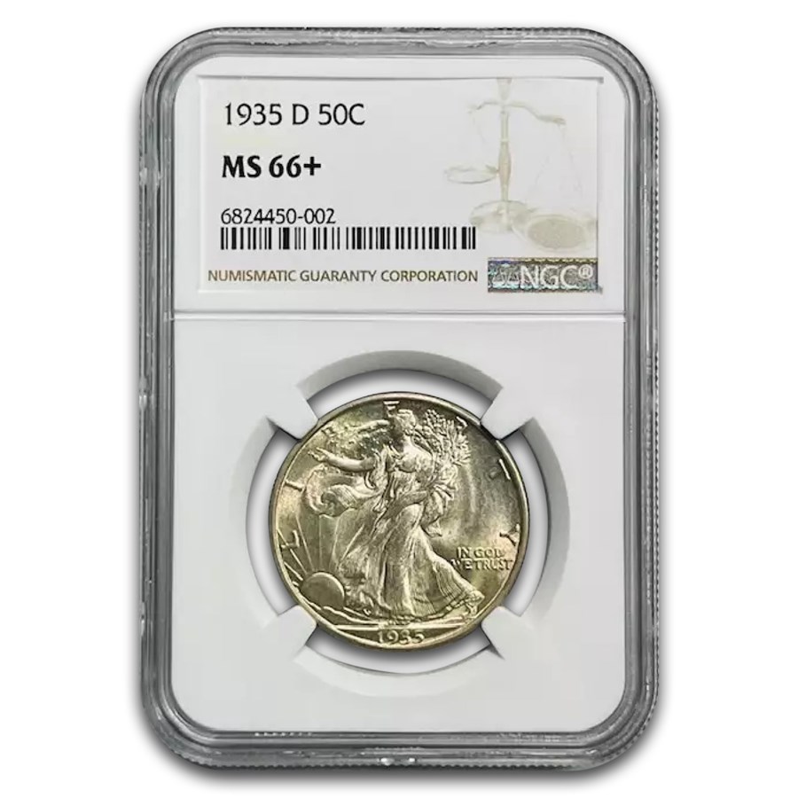 1935-D Walking Liberty Half Dollar MS-66+ NGC