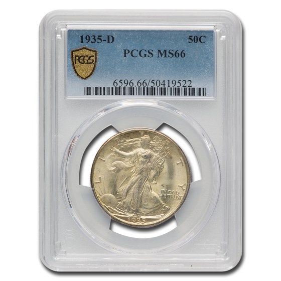 1935-D Walking Liberty Half Dollar MS-66 PCGS 1935-D Walking Liberty Half Dollar MS-66 PCGS