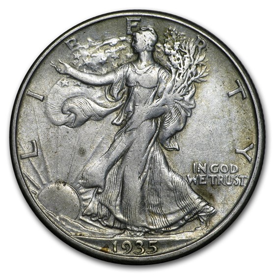 1935-D Walking Liberty Half Dollar XF