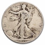 1935-D Walking Liberty Halves 20-Coin Roll Avg Circ