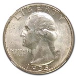1935-D Washington Quarter MS-64 NGC