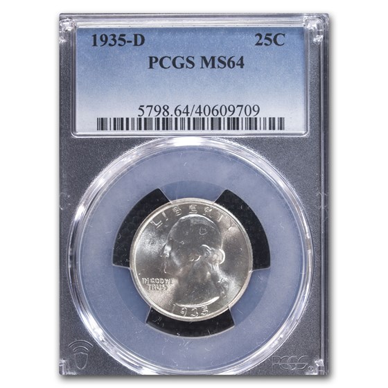 1935-D Washington Quarter MS-64 PCGS 1935-D Washington Quarter MS-64 PCGS